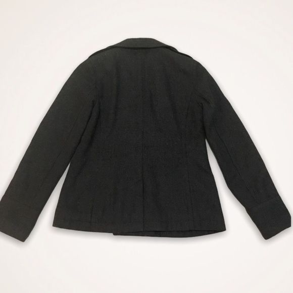 🦅 AEO Wool Blend Charcoal Gray Pea Coat - Picture 5 of 8